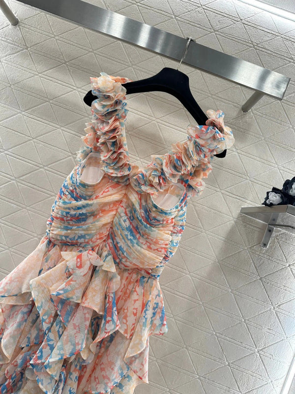 CHANEL Robe superposition camélia 25S 651