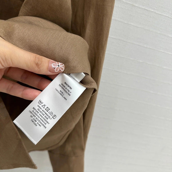 LP BROWN LINEN SHIRT 264294