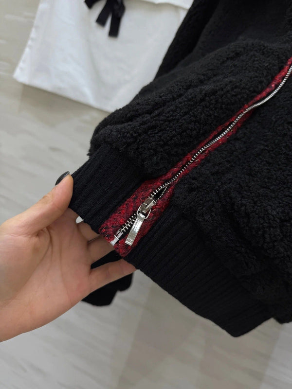 VESTE COL EN PEAU LAINEE CHANEL 25S 474
