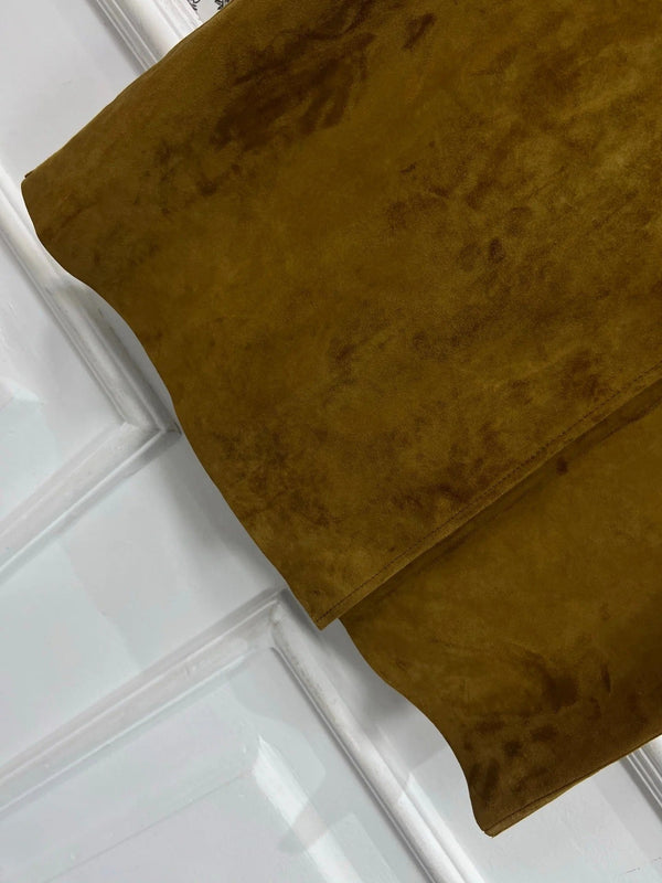 JUPE EN DAIM DE CHÈVRE MIU MAHOGANY DOWN 274613