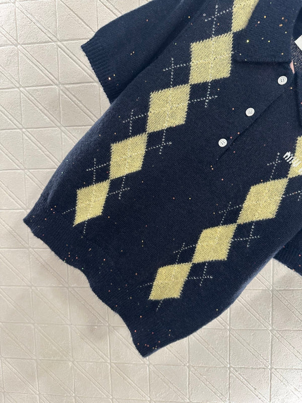 MIUMIU SHORT-SLEEVE KNIT TOP STYLE 22