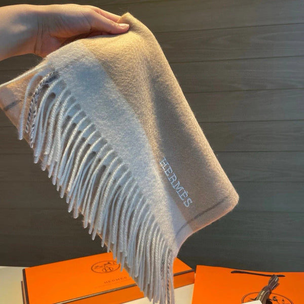 SCARF 180 CM IN CAMEL BEIGE MIX WHITE CASHMERE 366048