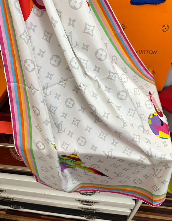 LV SCARF 90 CM IN SILK 738414