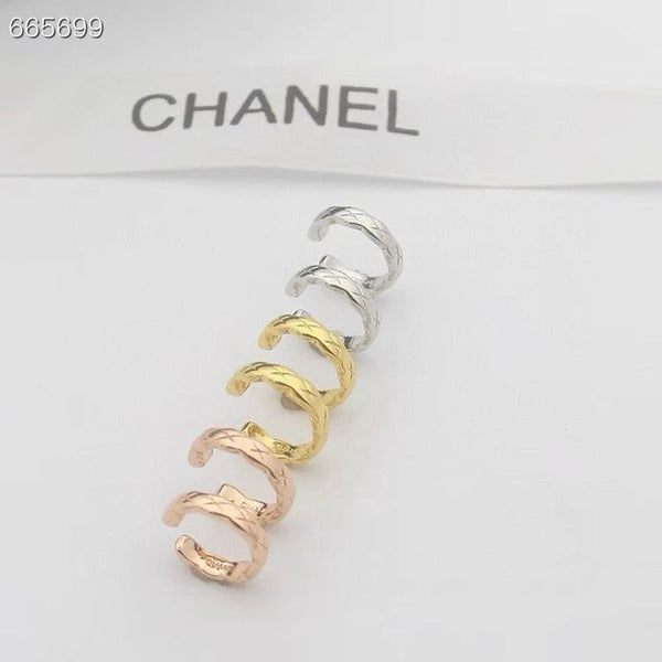 COCO CRUSH QUILTED MOTIF HOOP EARRINGS