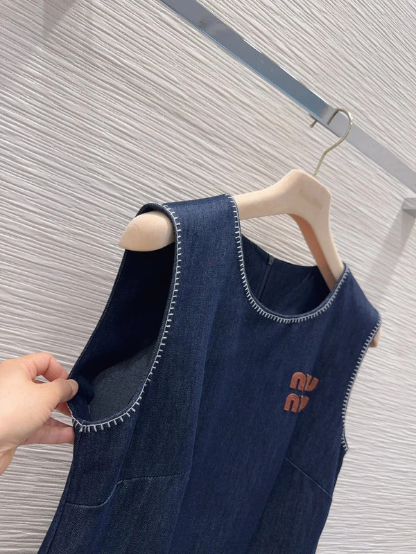 Robe Gilet Miumiu 2026 Coton Bleu