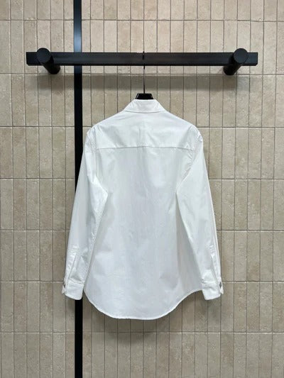 Chemise brodée logo Chanel 2026 coton blanc 356991