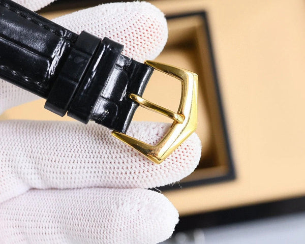 Patek Philippe Annual Calendar 40mm Gold Case Black Leather Strap