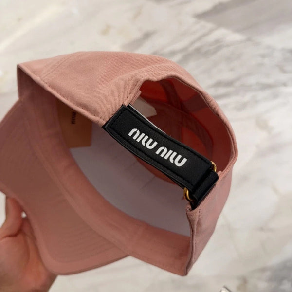 CAPPELLINO DA BASEBALL MM IN TESSUTO ROSA MELONE CON LOGO RICAMATO STILE 4