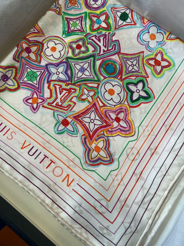 LV SCARF 90 CM IN SILK 715639