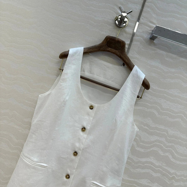 LP SLEEVELESS LINEN BLAZER 272243