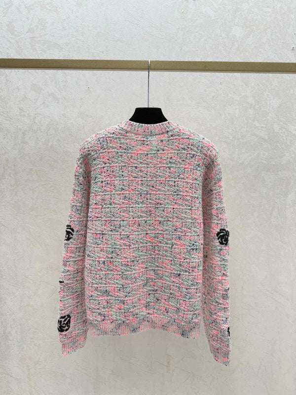 Pull en maille ras du cou avec logo brodé CC 26 Laine 809408