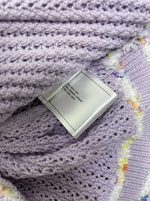 CHANEL 25S PULL À MANCHES LONGUES EN MAILLE AJOURÉE STYLE 163