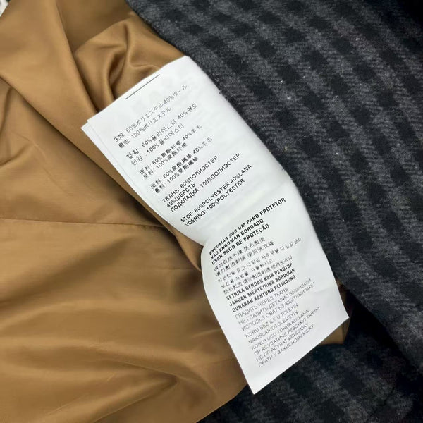 MIUMIU HOODED LONG CHECKED COAT STYLE 30