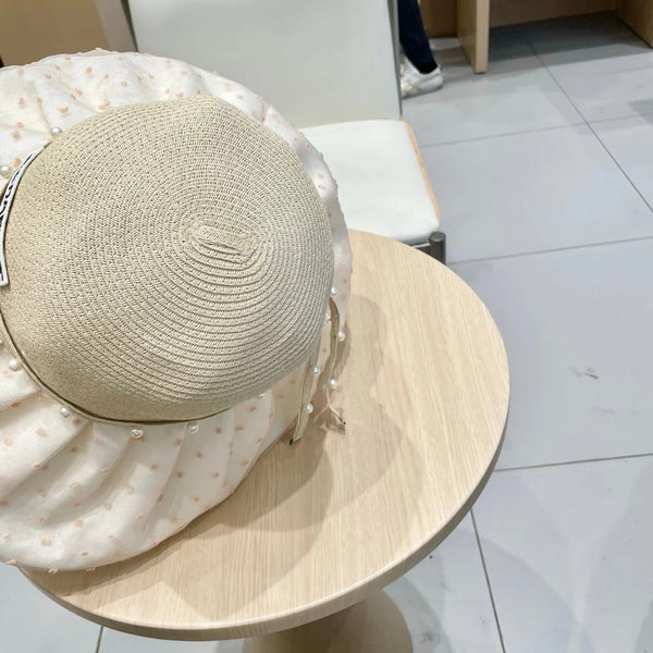 WIDE BRIM HAT IN IVORY STRAW 673033
