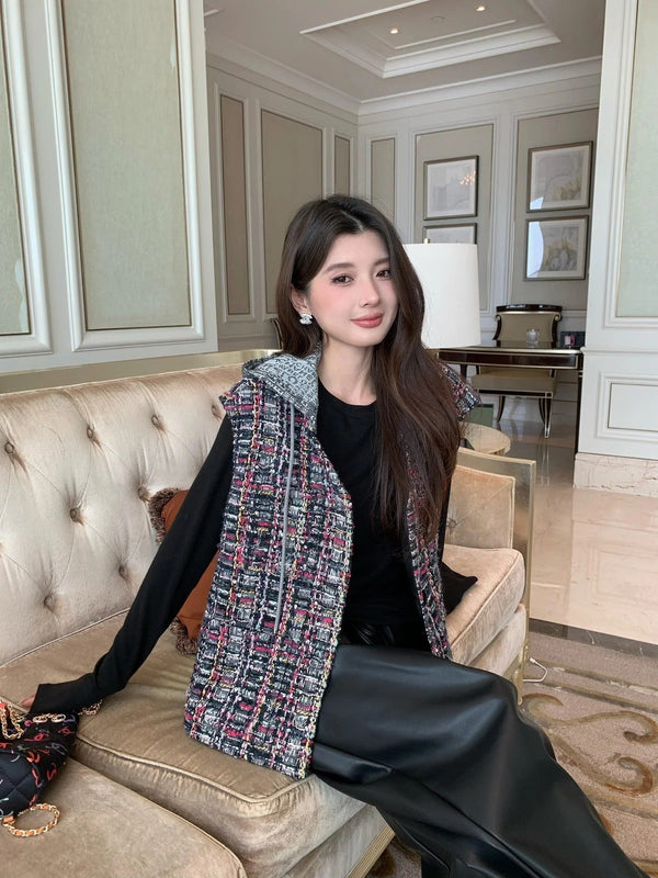 CHANEL 25S VESTE EN TWEED COL ROND STYLE 152