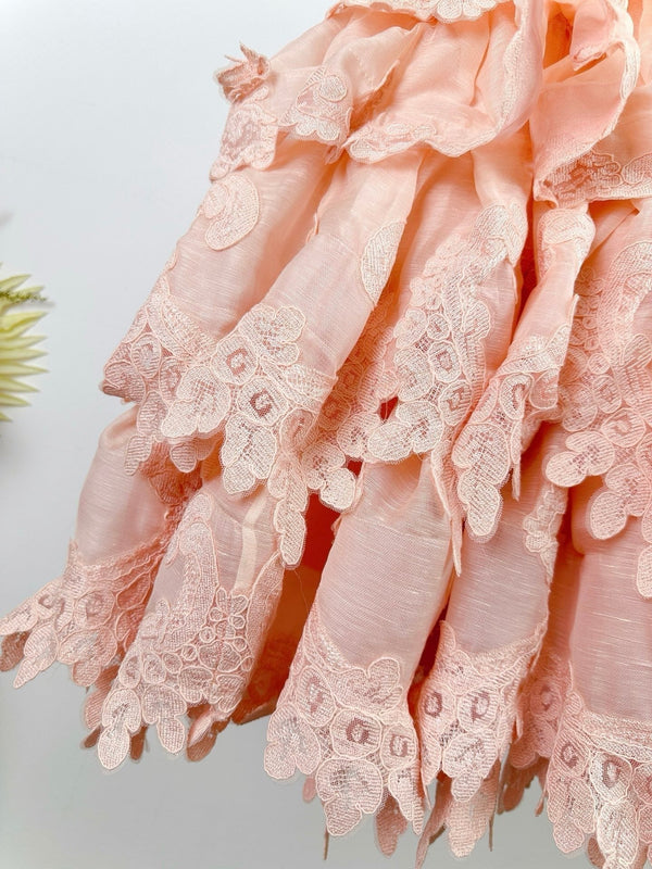 ZIMMERMANN LACE LAYERED MINI DRESS 270382