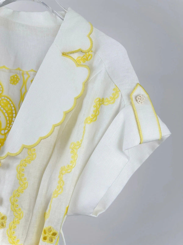 ROBE COURTE ZIMMERMANN BRODÉE À MANCHES COURTES 270269