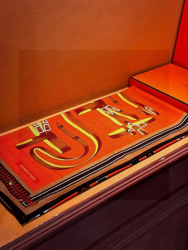 HERMES 25S SCIARPA 140 IN SETA E CASHMERE 735809