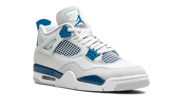 Nike Jordan 4 Retro Military Blue White Suede Leather