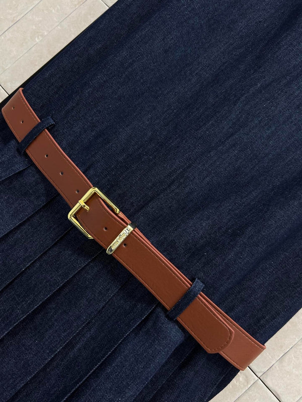 Miumiu 2026 Robe sans manches en jean Coton bleu foncé 357003