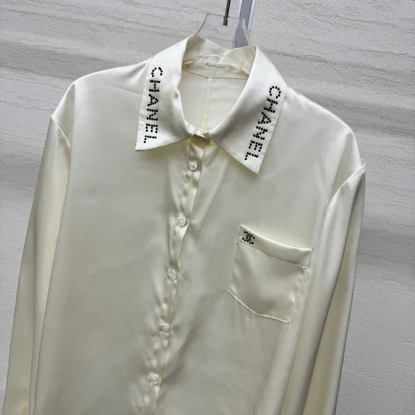 Chemise Chanel 2026 crème en polyester 356977