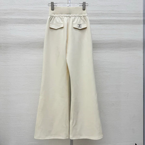 Pantalon décontracté en coton avec ceinture ornée de strass Chanel 2026 356983