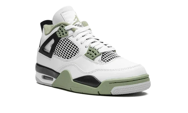 Nike Air Jordan 4 Retro White Green Black Suede