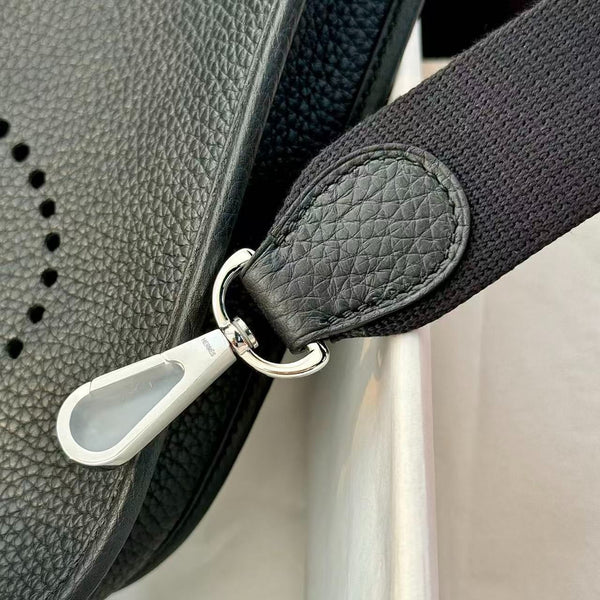 Hermes Mini Evelyne 23cm Black Togo Leather
