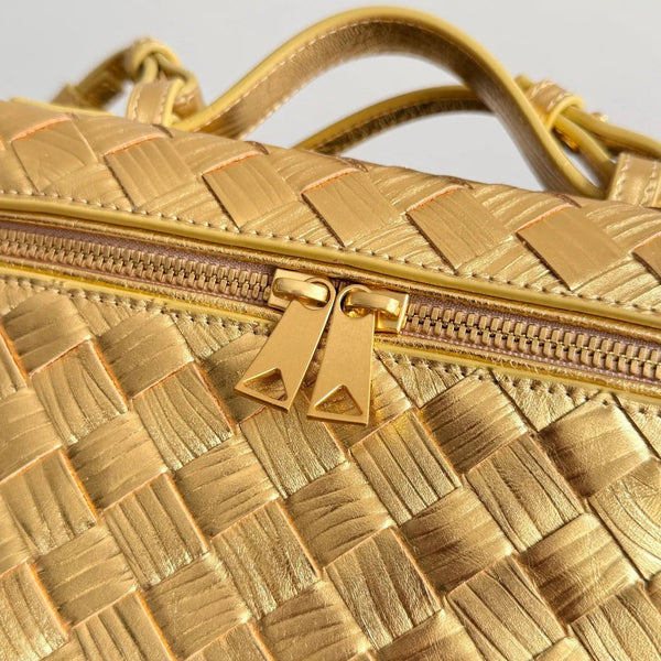 Bottega Veneta 2026 Bang Bang Vanity Case 22cm Cuir Lamé Or 137085