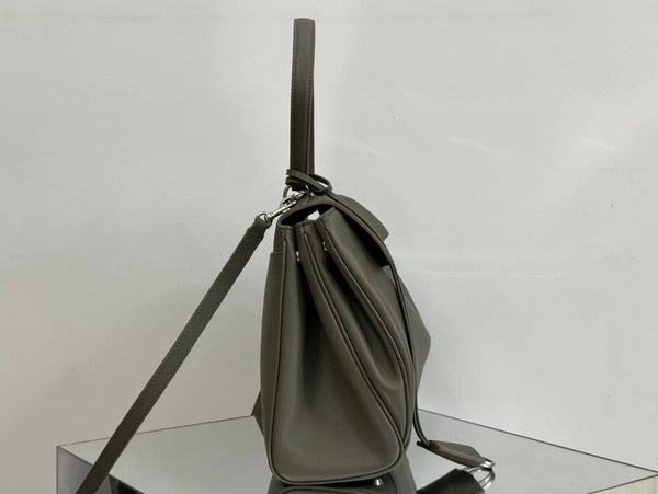 Balenciaga Medium Rodeo Bag 35 Olive Green Caflskin Sliver Hardware
