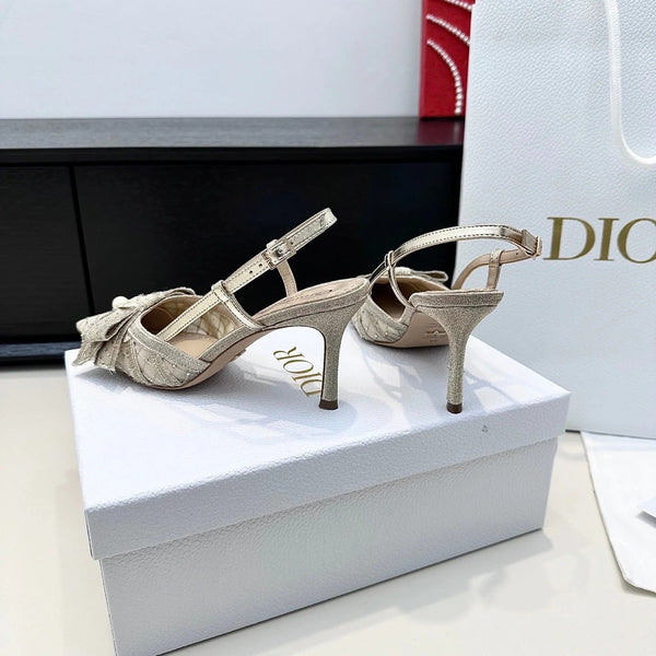 CD 26 Slingback 85 Champagne Beige Mesh Leather 622213