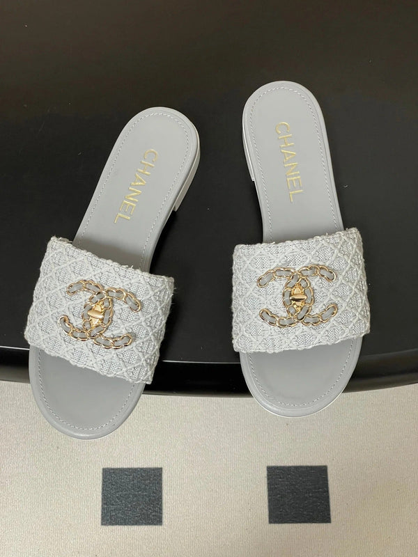 CC 26s Ballerines Grises Tissu Peau de Mouton 649489