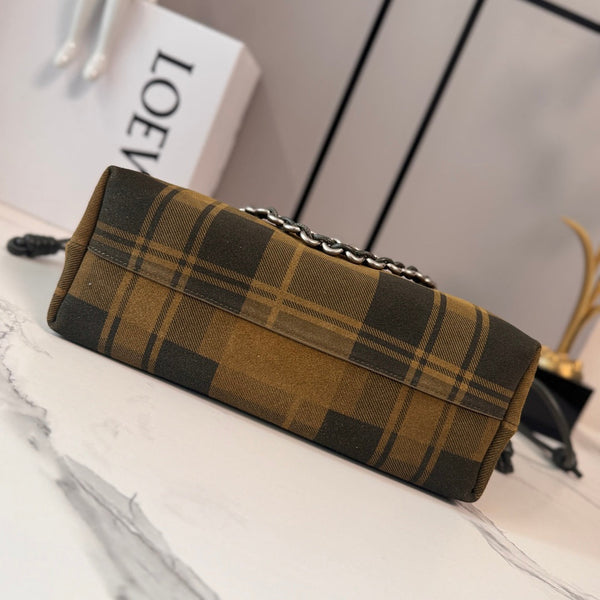 Sac pochette Loewe Flamenco 30 Daim jaune noir 280519