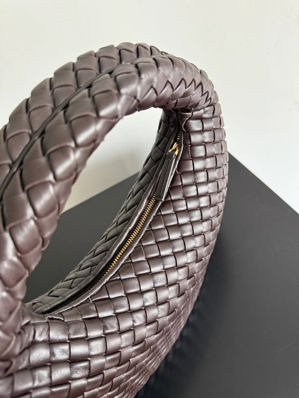 Sac bandoulière Bottega Veneta 35cm Cuir Intrecciato Marron