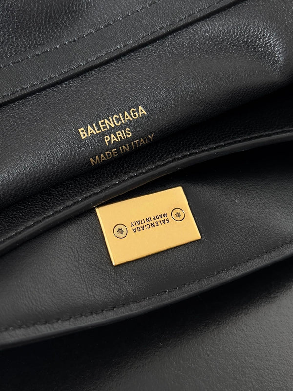 Sac Rodeo Balenciaga 2026 Cuir de veau noir 22 cm Métal doré 351339