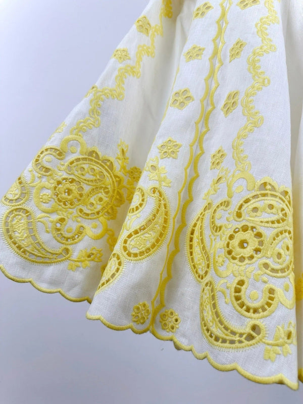 ROBE COURTE ZIMMERMANN BRODÉE À MANCHES COURTES 270269