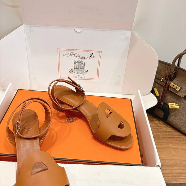 HM 26ss High Heel Sandal 50 Camel Brown Calfskin 638411