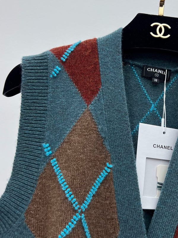 CHANEL ENSEMBLE 25S GILET EN MAILLE STYLE 255