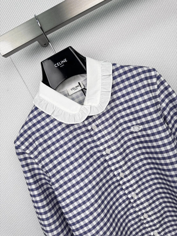 CELINE 25S PLAID SHIRT 0112