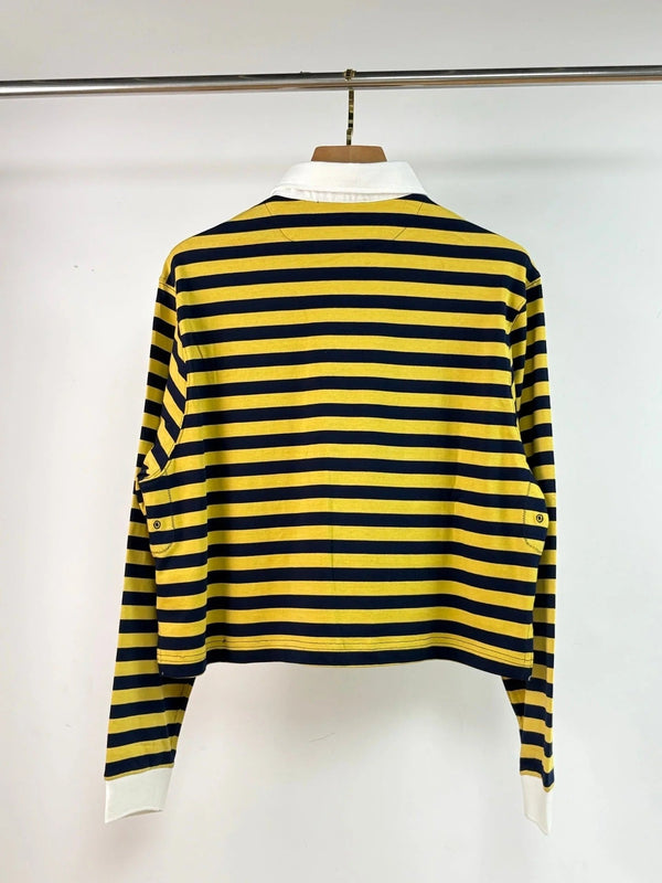 MIUMIU STRIPED SHIRT WITH LAPEL COLLAR STYLE 44