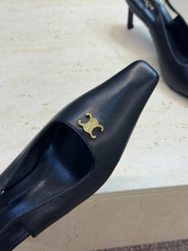 CL 26 Slingback Pumps Triomphe Logo 65mm Leather 762631