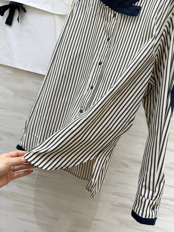 CC 2026 Striped Shirt Black White Blue Cotton 391144
