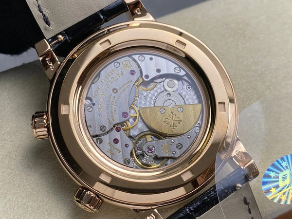 Patek Philippe Perpetual Calendar 39mm Rose Gold Case Brown Leather Strap