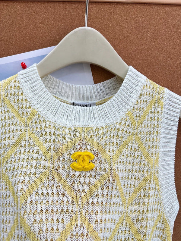 CC 2026 Knit Vest Yellow 3D Logo CC Cotton 463364