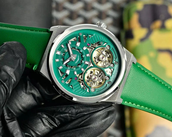 Montre Patek Philippe Double Tourbillon Cadran Vert 44 mm