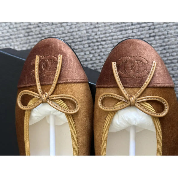 CC Ballerines Cambon Velours Camel