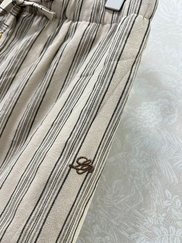 RALPH LAUREN STRIPED LINEN SHORTS 269163