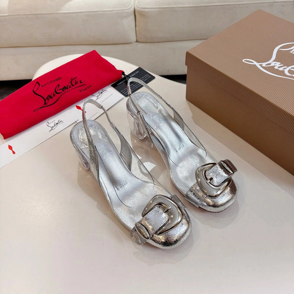 CL 2026 Minny Bubble 70mm Slingback Pumps PVC Patent Leather 780370