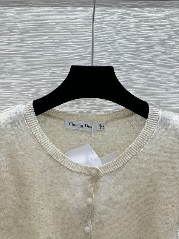 CD 2026 Short-sleeved Knitted Cardigan Wool 516762