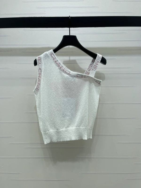 Chanel 2026 Gilet papillon en maille à épaules dénudées Laine Cachemire